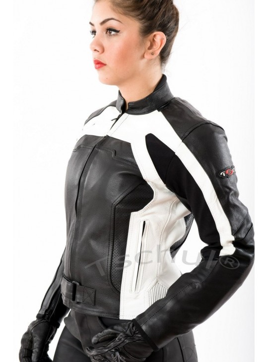 Женская кожаная мото-куртка 840